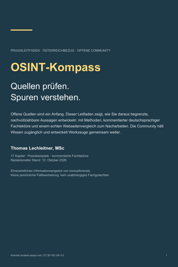 Buchcover: OSINT-Kompass